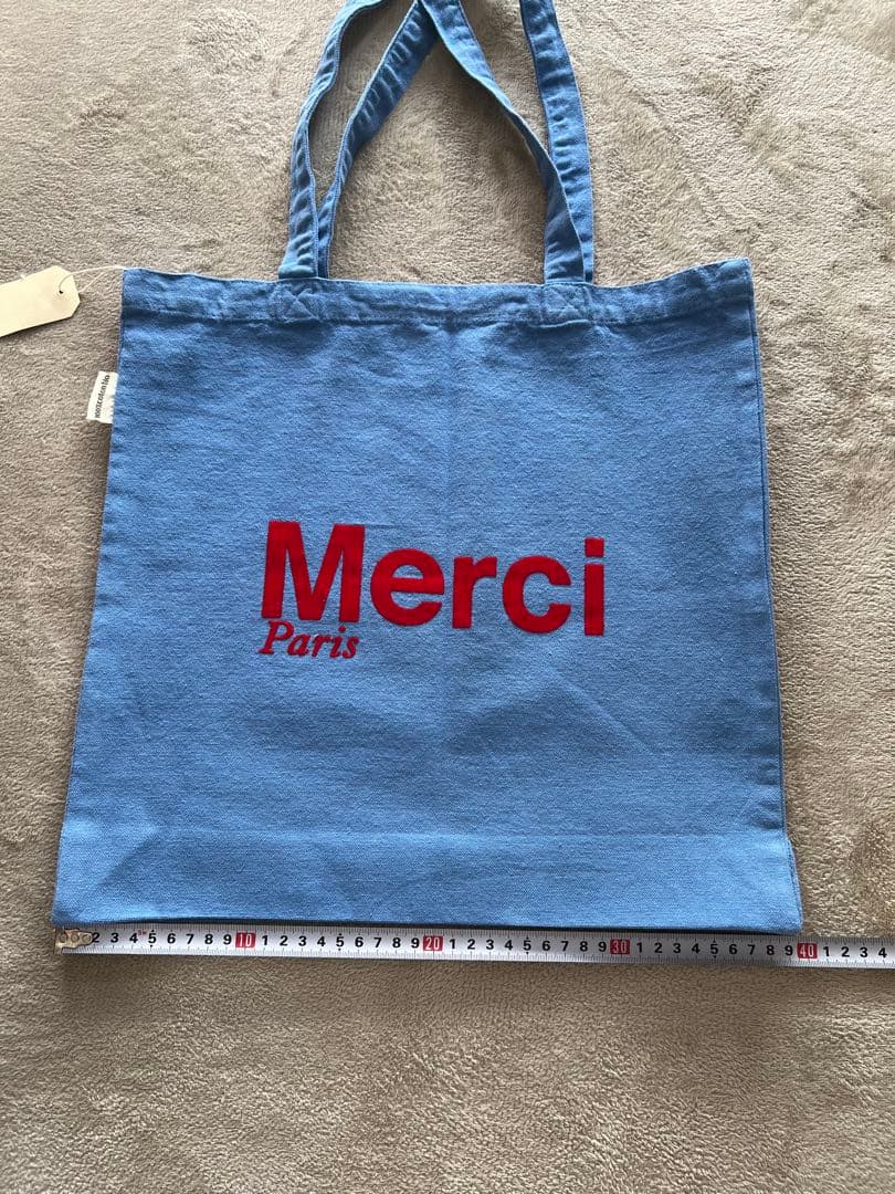 Merci ブルー トートバッグ
