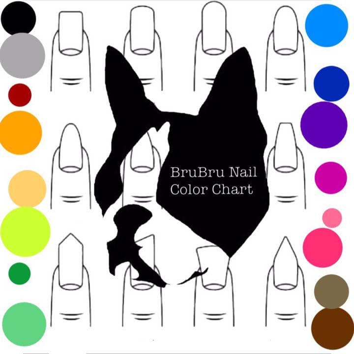BruBru Nail Color Chart 一覧