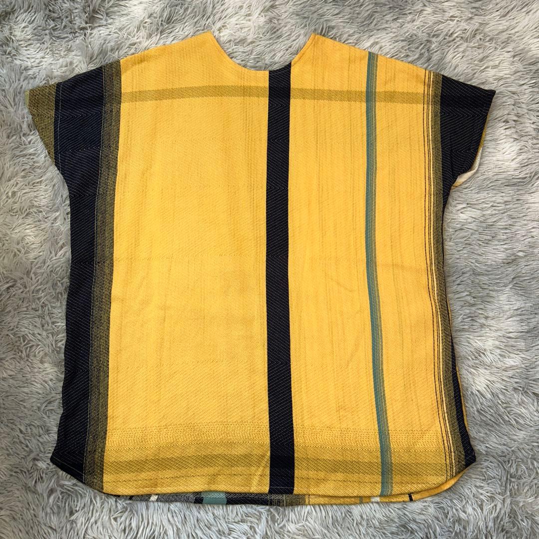 【美品】tamaki niime wool fuwa-T SHORT イエロー