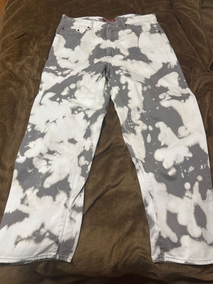 パンツ supreme baggy jean Bleached 34
