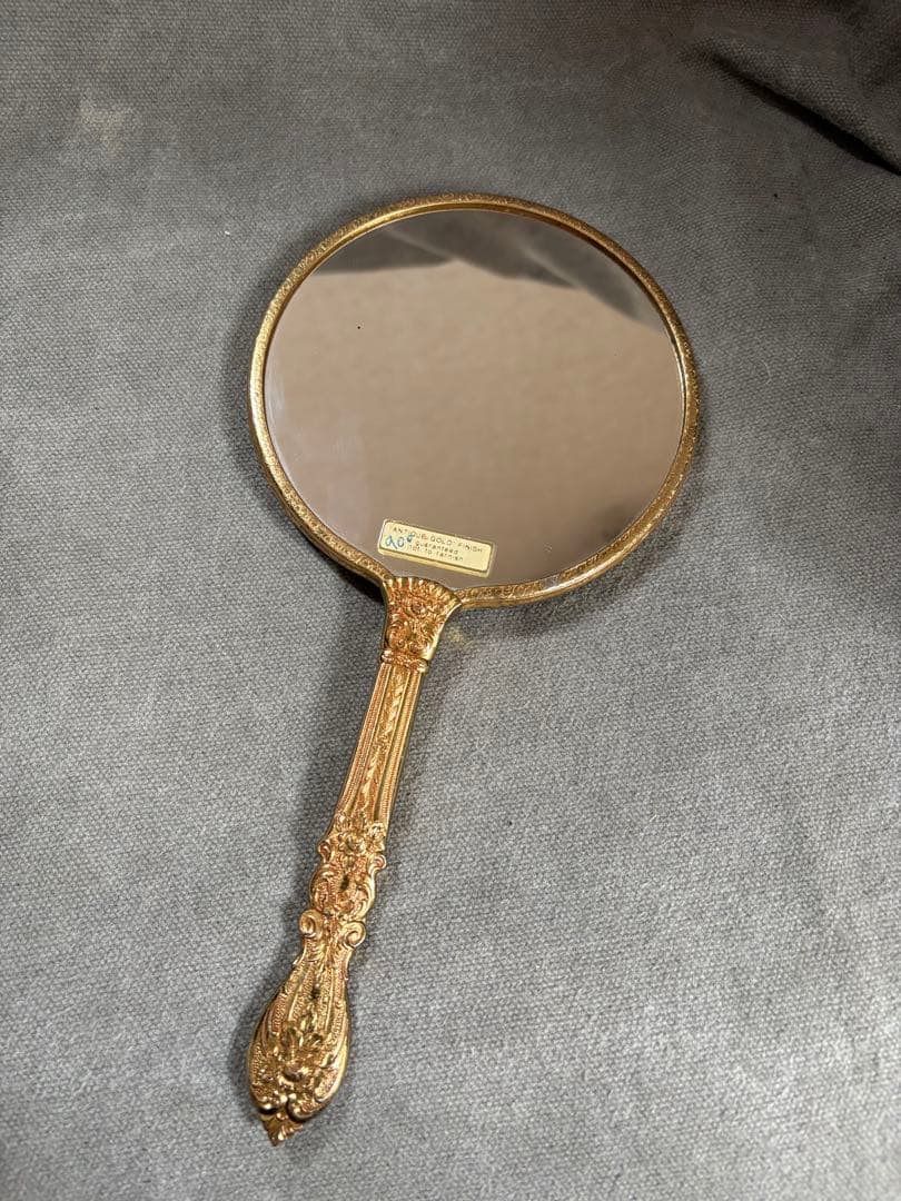 真鍮の手鏡「ANTIQUE GOLD FINISH」