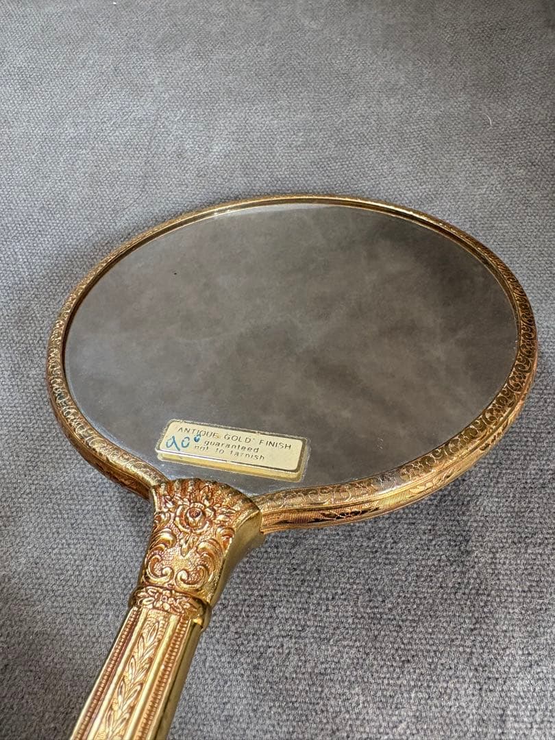 真鍮の手鏡「ANTIQUE GOLD FINISH」