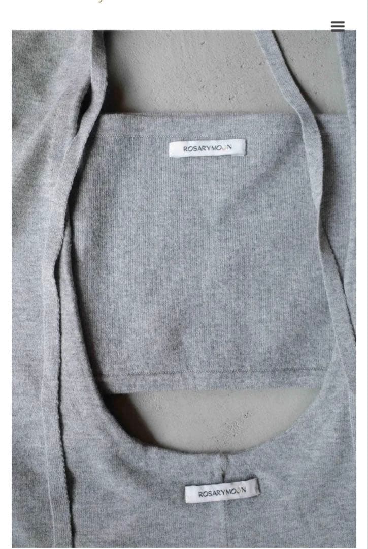 ★*様 Layered Bare Knit Dress グレー　ショート