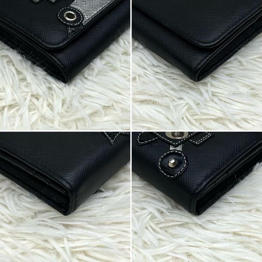 ［美品］PRADA SAFFIANO ROBOT シルバーメタル 長財布