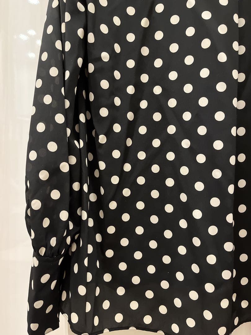 FOXEY Daisy Lin♡ドット柄長袖ブラウス トップスsize38