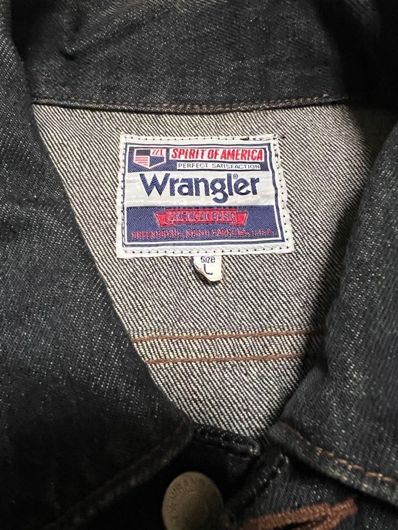 90s Wrangler デニムジャケット Gジャン 3rd型 L相当 濃紺