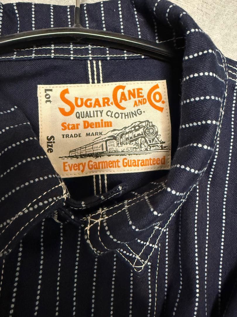 SUGAR CANE ストライプ デニムカバーオール