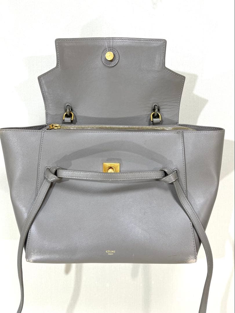 659 イタリー製 CELINE セリーヌ レザー ベルトバッグ ベルト付