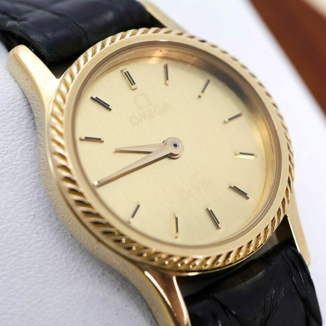 稼働 OMEGA DE VILLE 腕時計 プッシュ式リューズ ゴールド1842