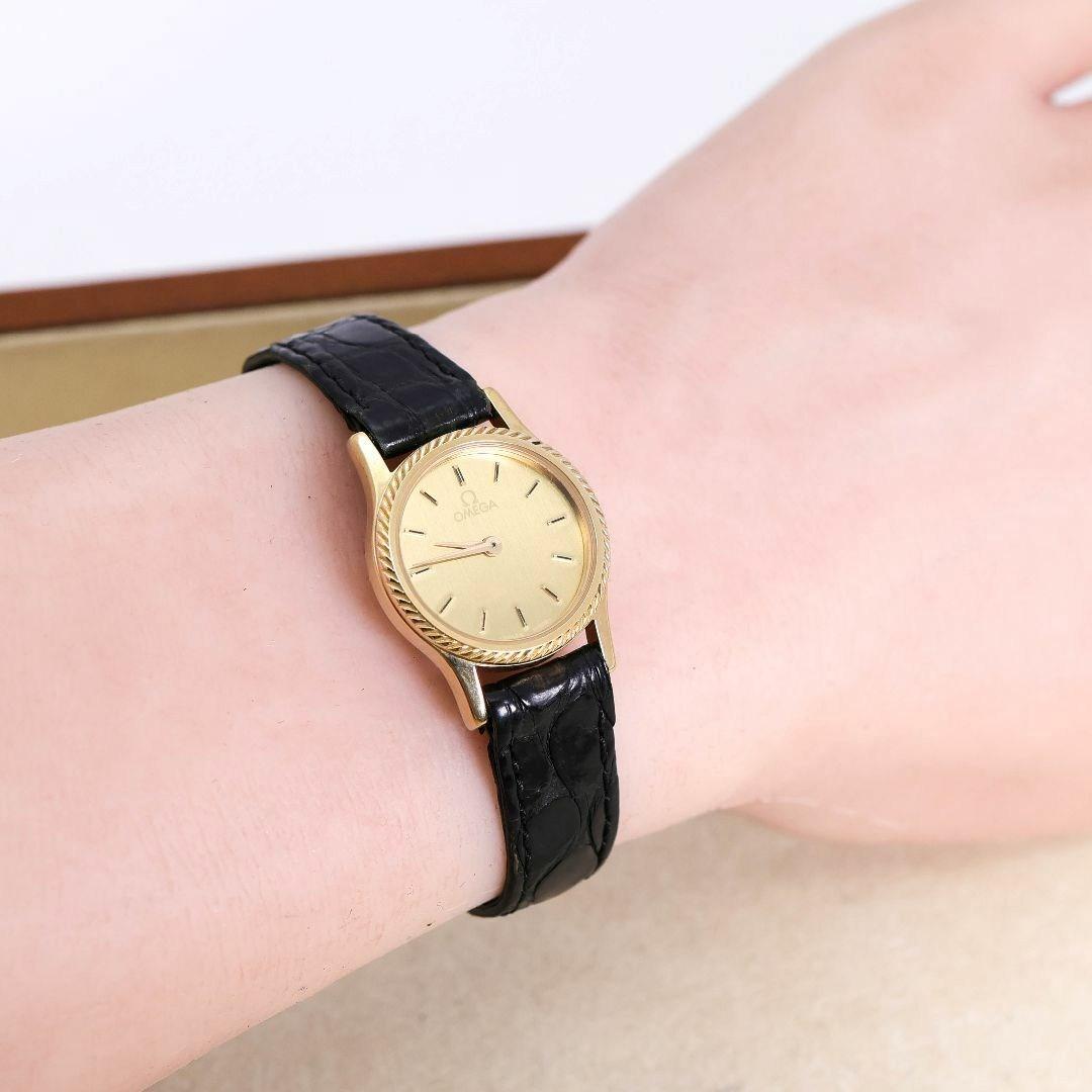 稼働 OMEGA DE VILLE 腕時計 プッシュ式リューズ ゴールド1842