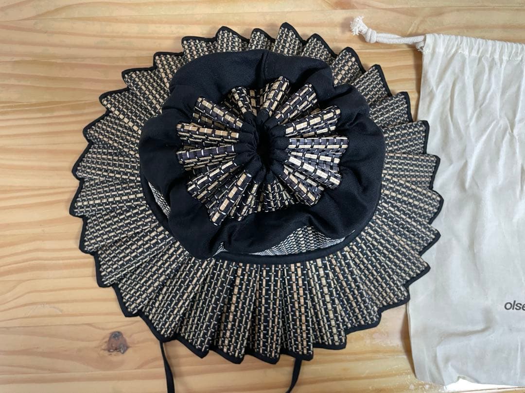 Lorna Murray プリーツ麦わら帽子 Mサイズ