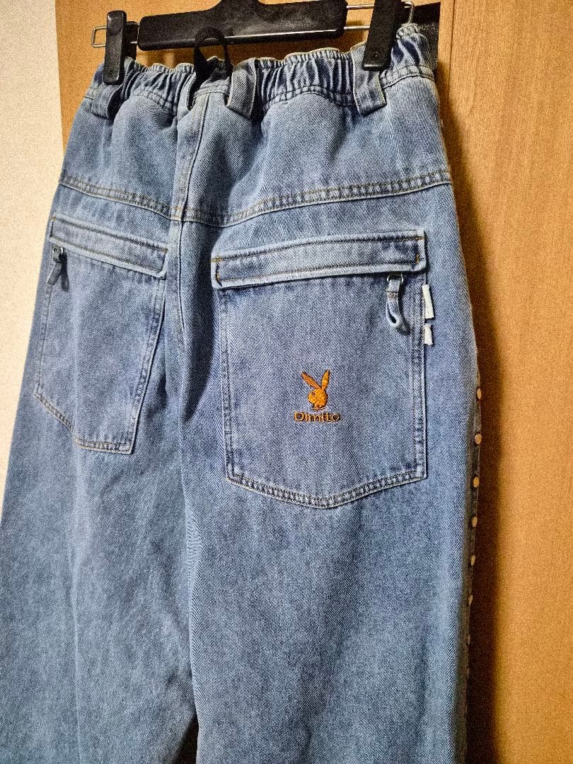 PLAYBOY x DIMITO スタッズデニムパンツ WASHED BLUE