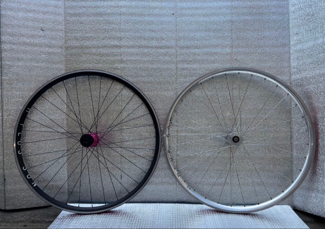 自転車　PHILLWOODハブ+ホイール　前後セット