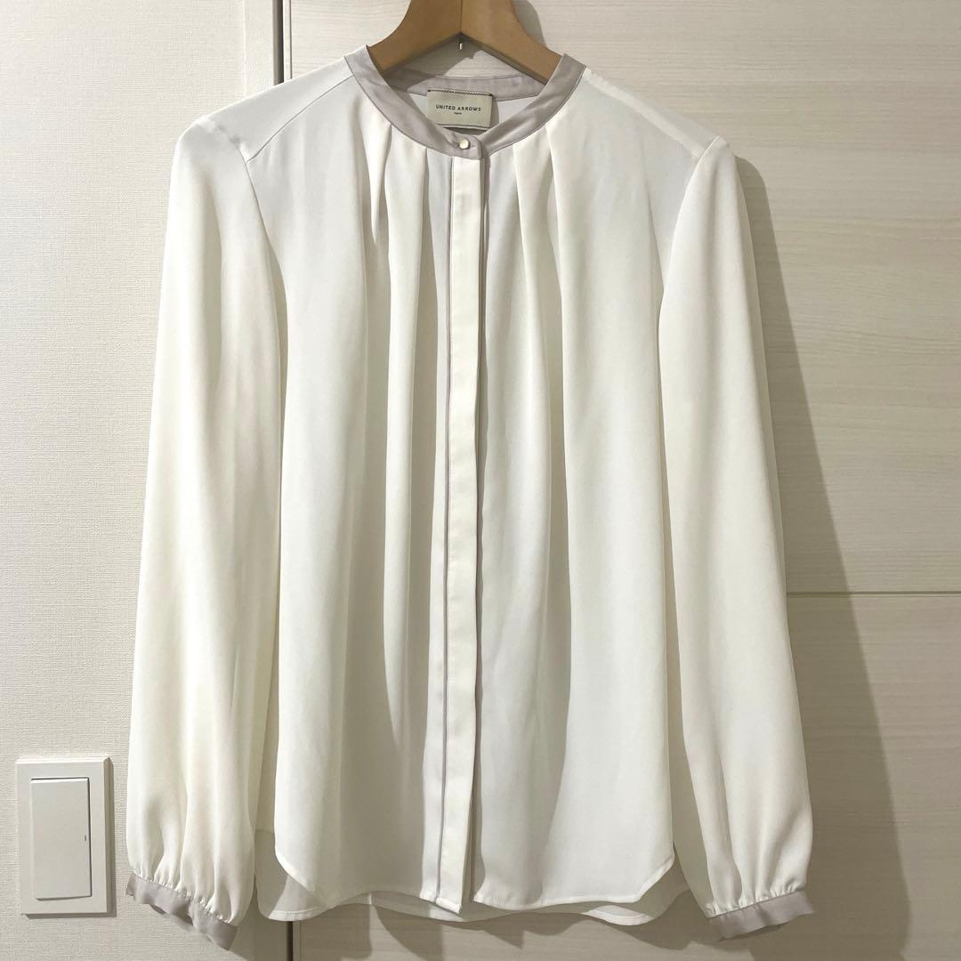 ユナイテッドアローズ　バイカラーパイピングブラウス