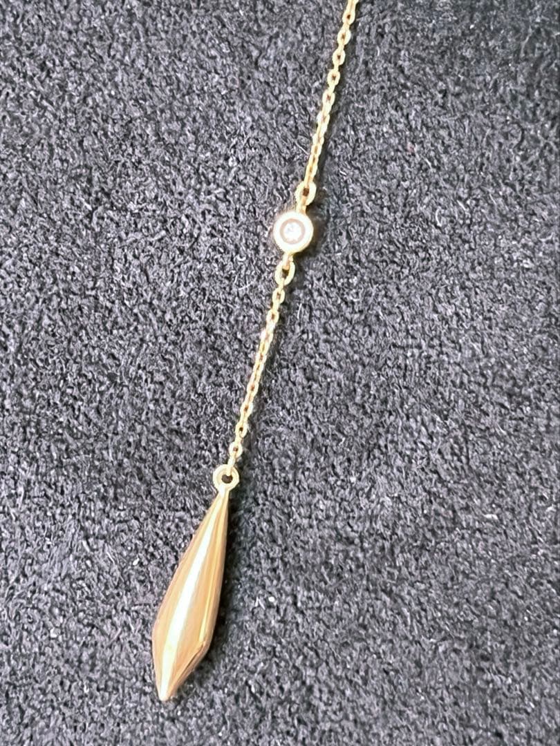 [片耳のみ] ツツミ K18 イエローゴールド 天然ダイヤ ピアス 美品