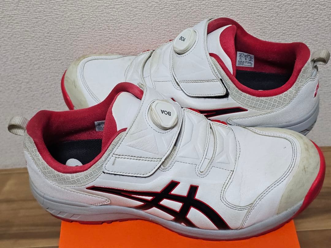 ASICS 安全靴 28㎝ BOAシステム ホワイト/レッド
