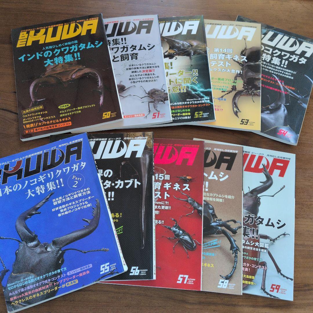 BE KUWA 昆虫雑誌 セット 50号〜59号