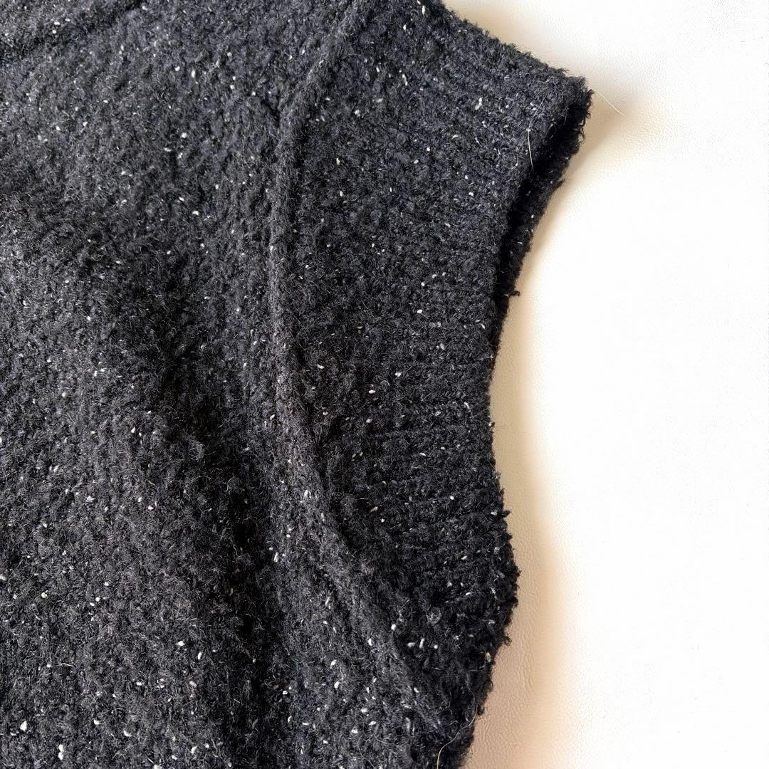 Curensology カレンソロジー ツイーディヤーン ニットベスト ブラック