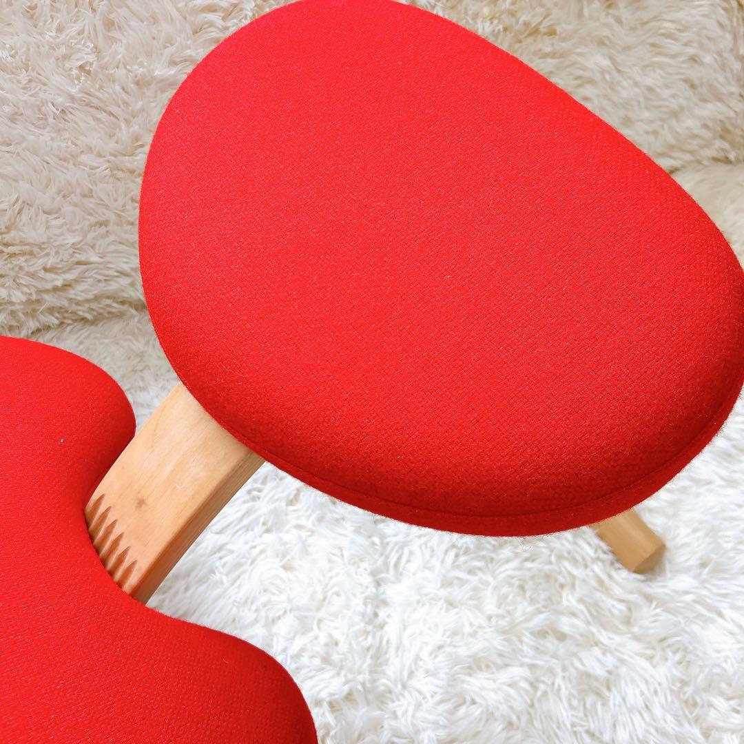 【美品】Ryboリボ社 姿勢矯正バランスチェア バランスイージー　赤