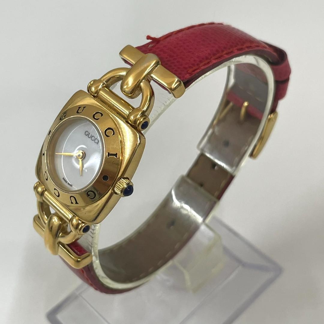 【正規品】 GUCCI 6300L 白文字盤 チェンジベルト レディース腕時計