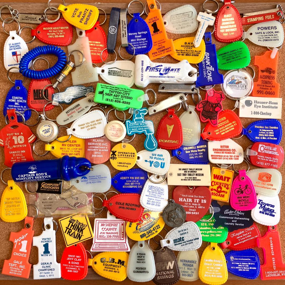 な*な様 アメリカのキーリング80個★vintage／まとめ売り／企業物／ノベル