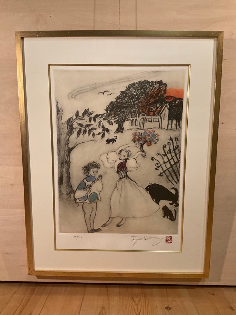 ひつじさま専用　フジ子・ヘミング「パラダイス(楽園にて)」銅版画　直筆サイン有り