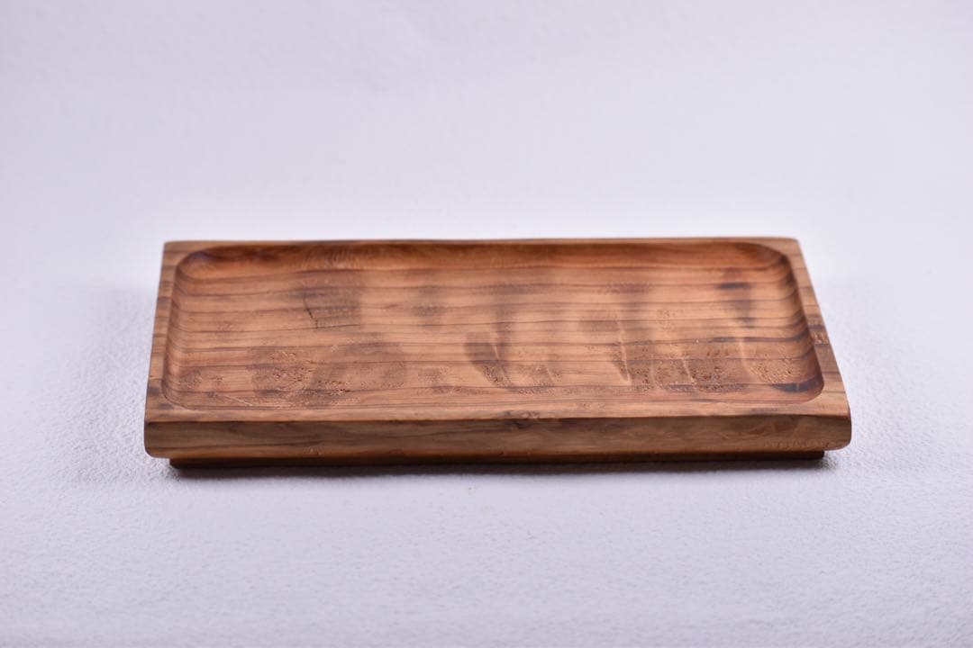 No.359屋久杉虎杢のトレーと黒柿の名刺ホルダー