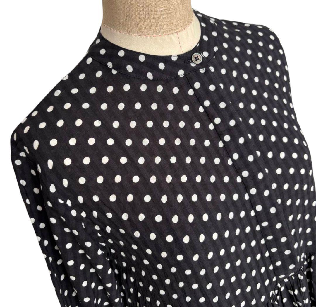 美品✨️BEARDSLEY ドットギャザーワンピース　サイズ0