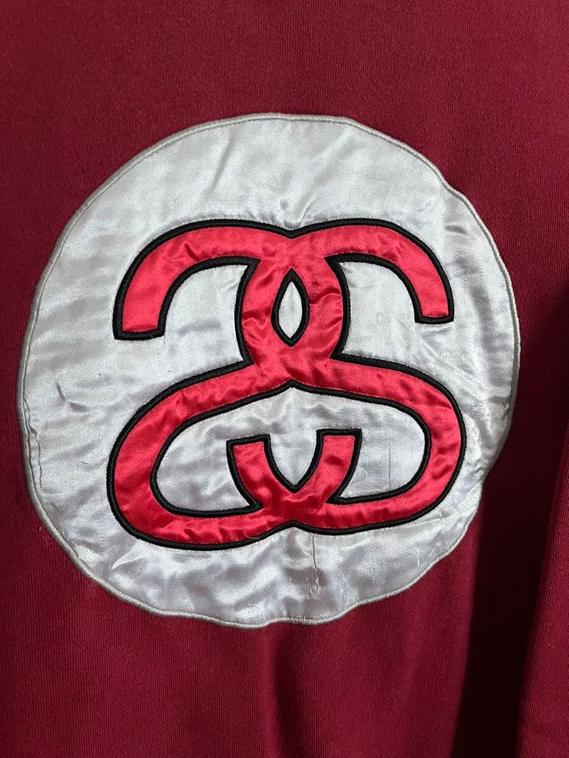 サトボウ　Stüssy デカロゴ　赤 トレーナー Mサイズ