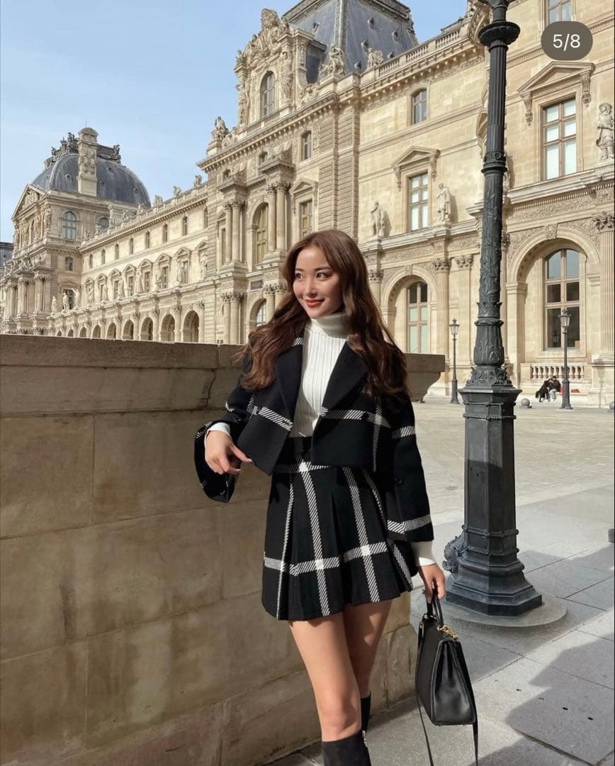 【sheller】チェック柄スカートキュロット