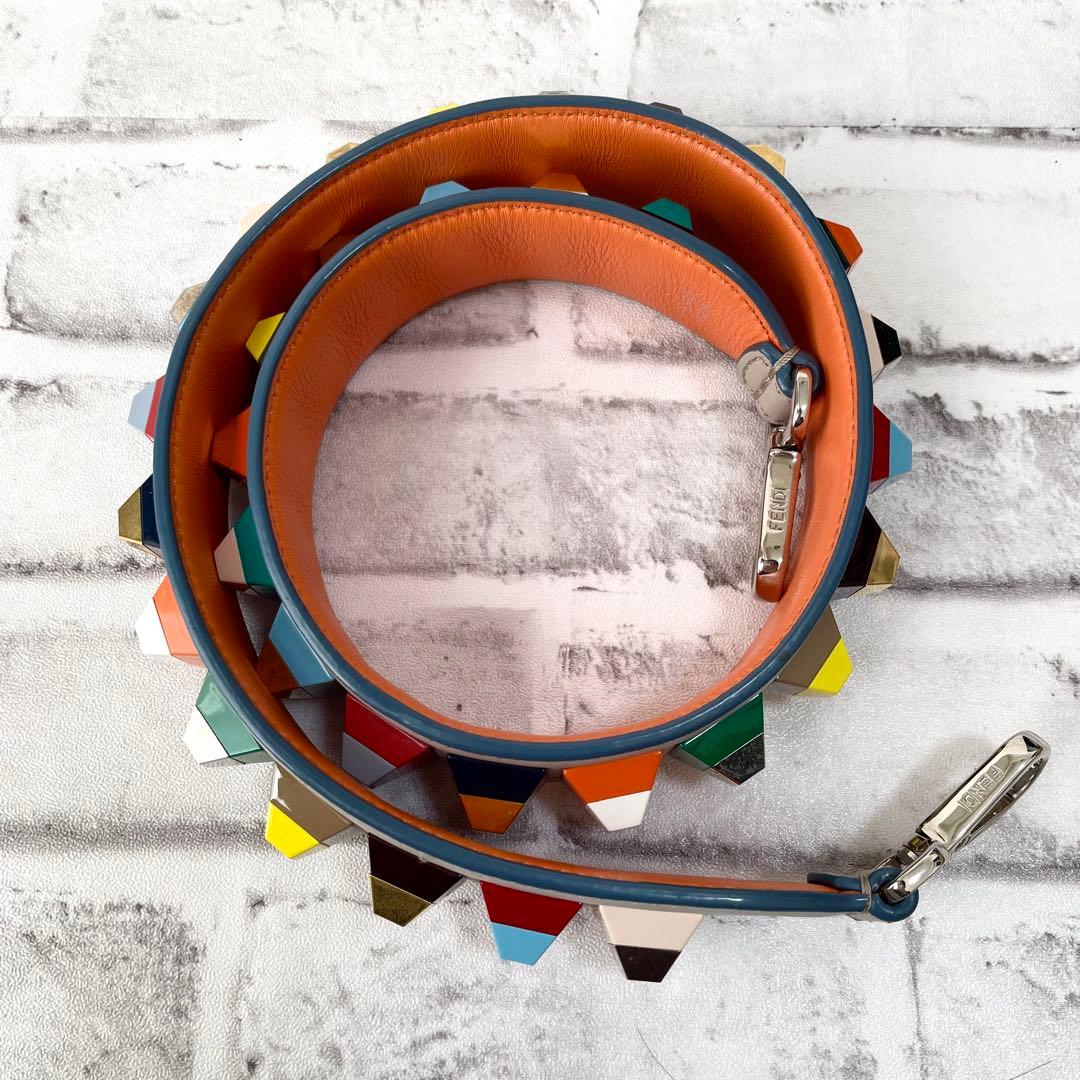 極美品✨フェンディ　ストラップユー　スタッズ　ショルダーストラップ　マルチカラー