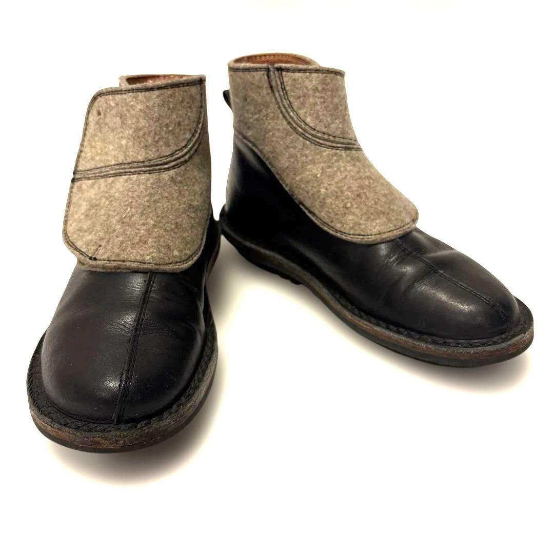 Trippen トリッペン レザーショートブーツ 23cm ベルクロ 切り替え式