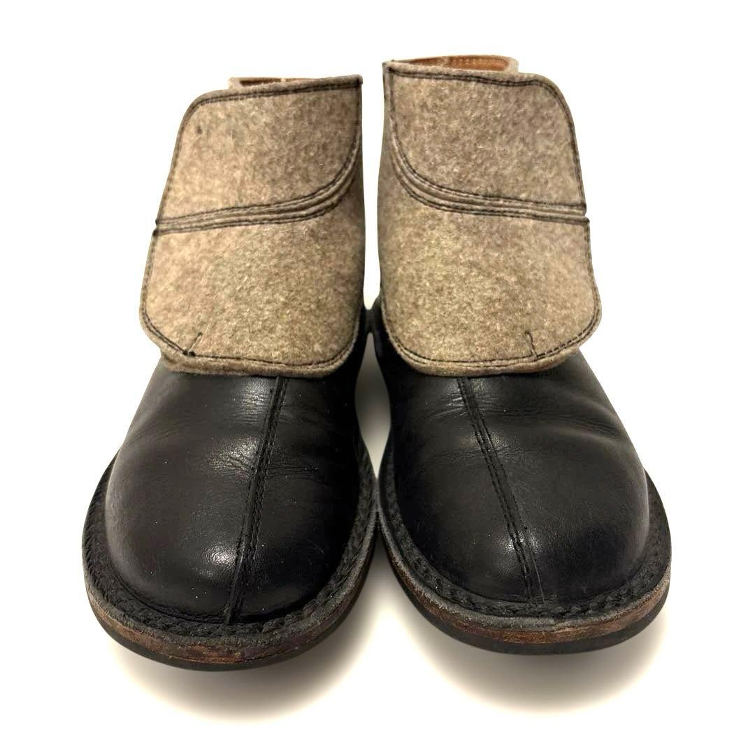 Trippen トリッペン レザーショートブーツ 23cm ベルクロ 切り替え式