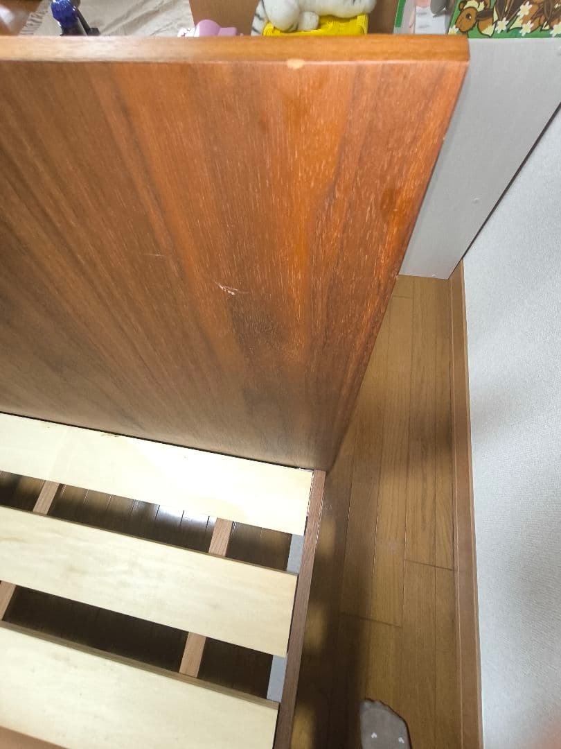 【ACTUS】ダブルベッドフレーム　ウォールナット