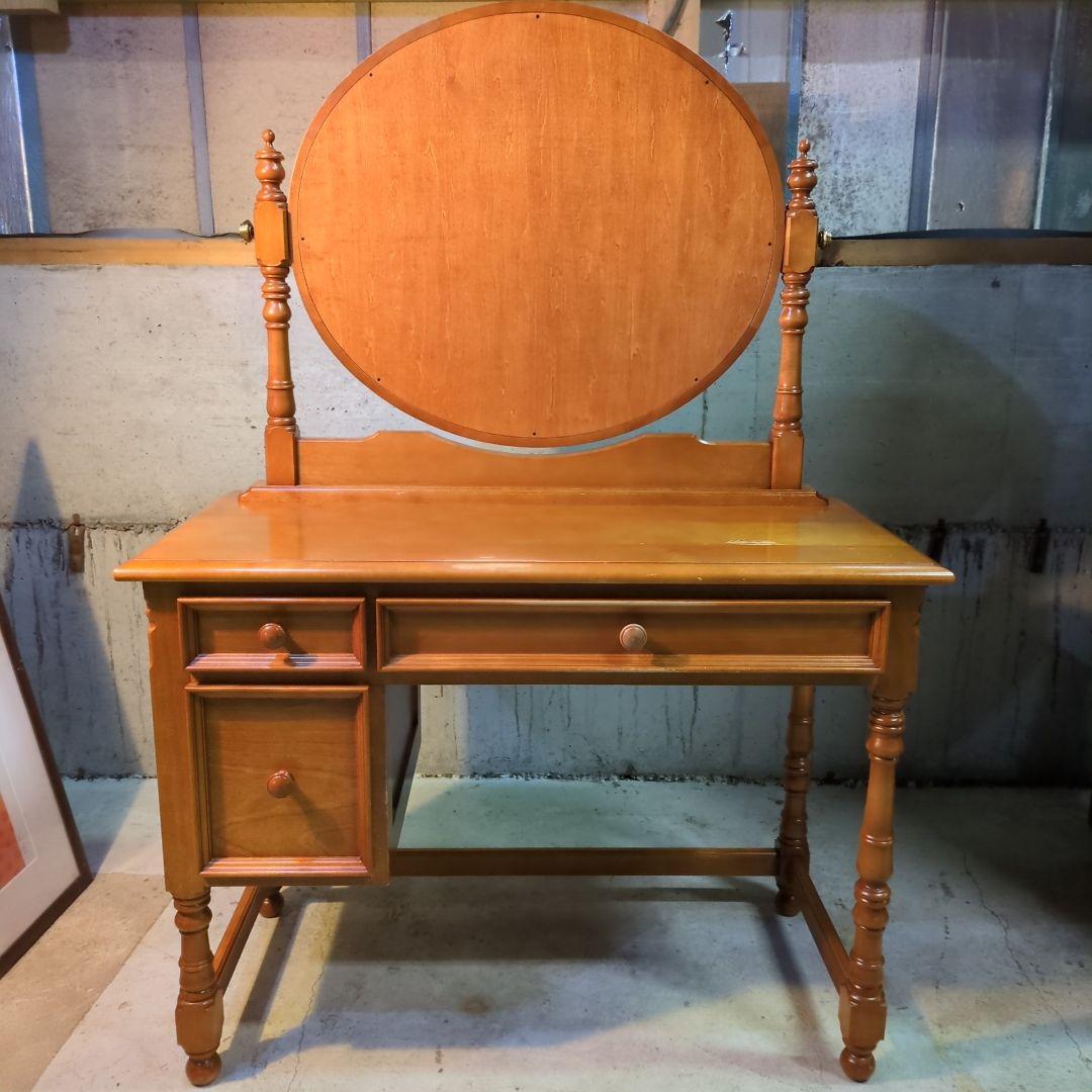 横浜ダニエル ドレッサー 鏡台 丸型ミラー ビンテージ アーリーアメリカン