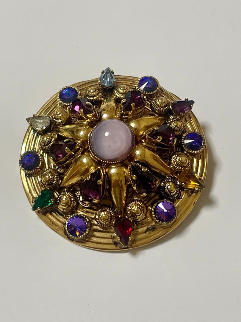 ドルチェ＆ガッバーナ ヴィンテージ　クリスタル ガラス　ブローチ　ビジュー