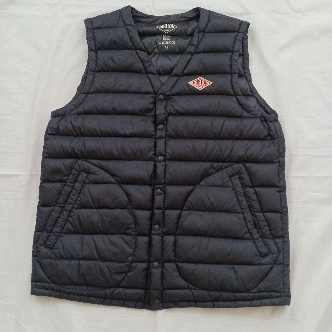DANTON ダウンベスト ブラック 38
