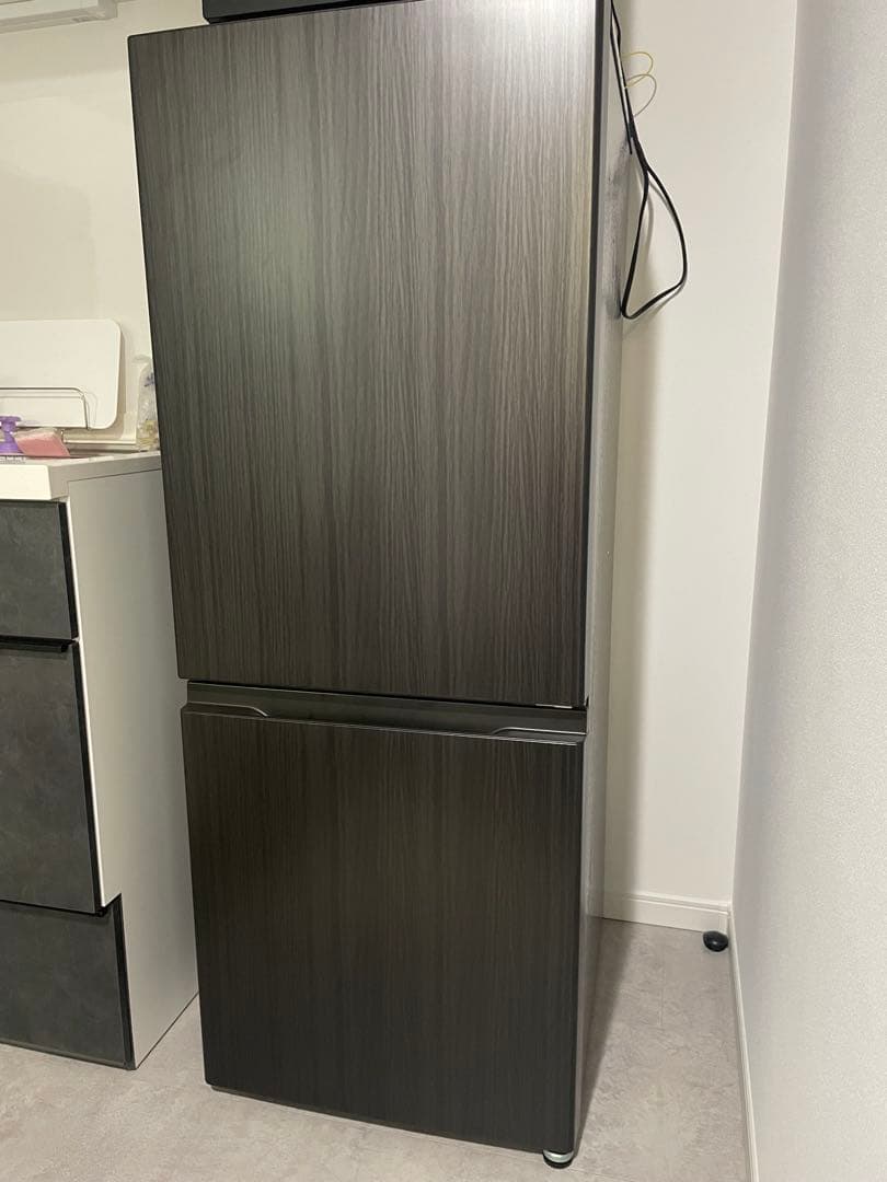 【美品】AQUA 2ドア冷蔵庫 （2025年製・ウッドブラック）