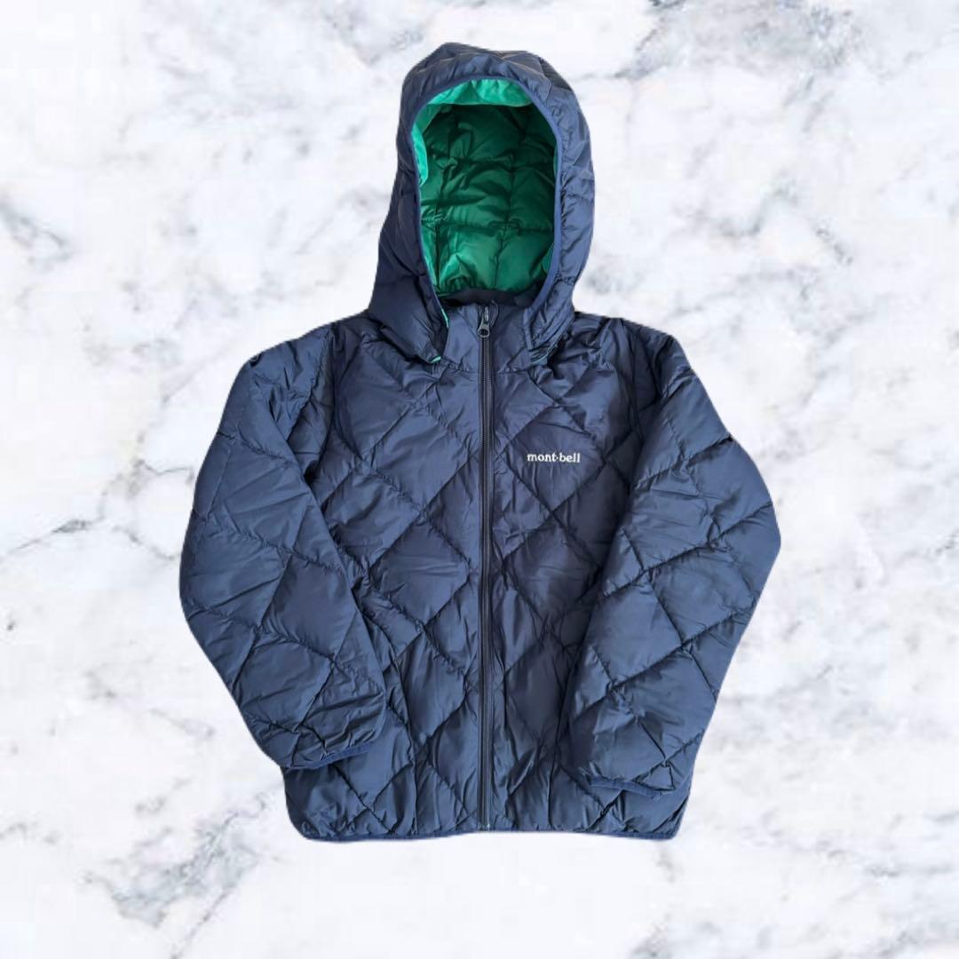 mont-bell リバーシブル ダウン ブルー/グリーン