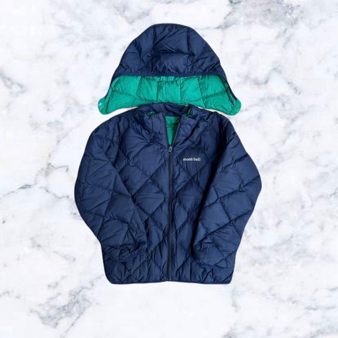 mont-bell リバーシブル ダウン ブルー/グリーン