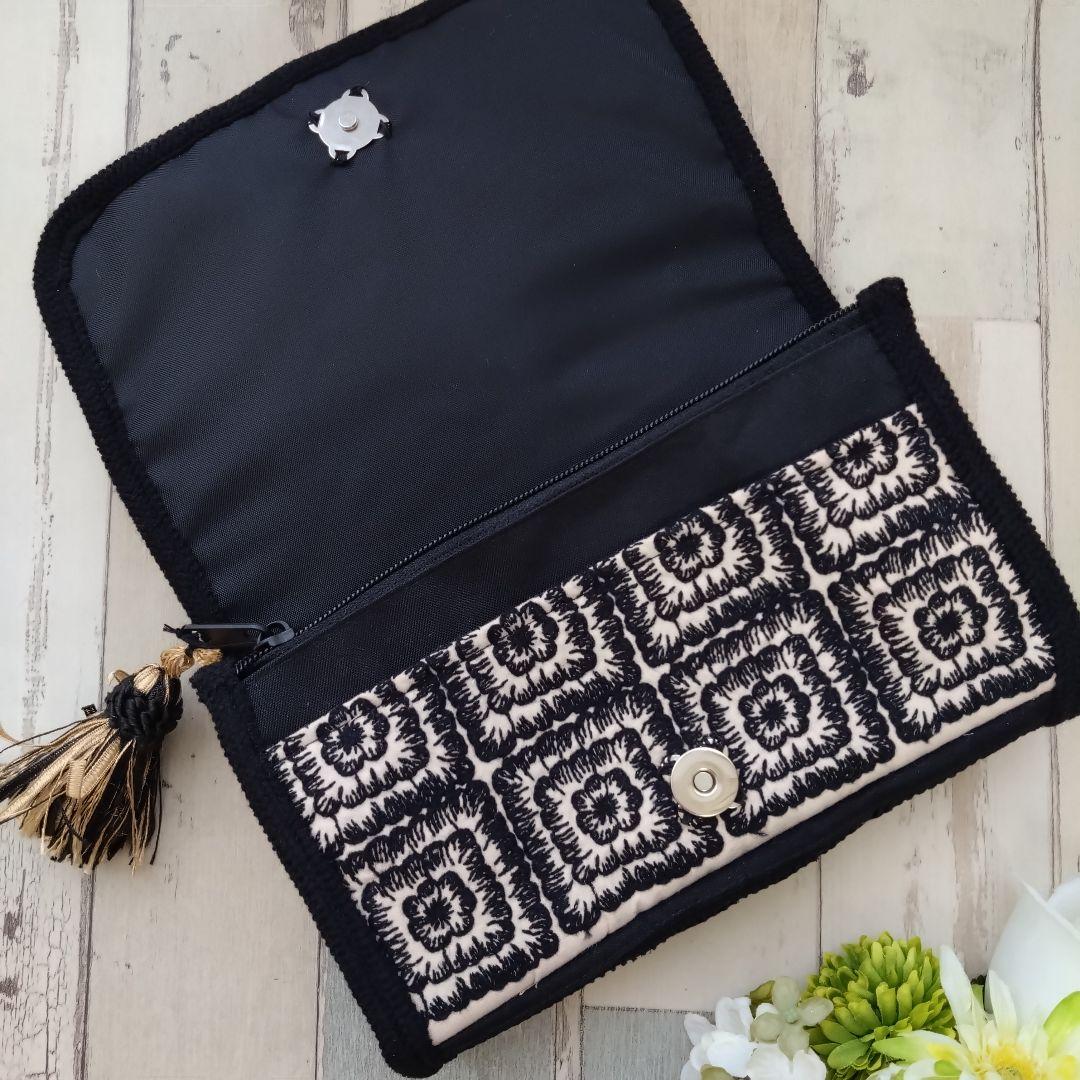 【ミナペルホネン】ハンドメイド　ポーチ　ポシェット　マルチケース　クラッチバッグ