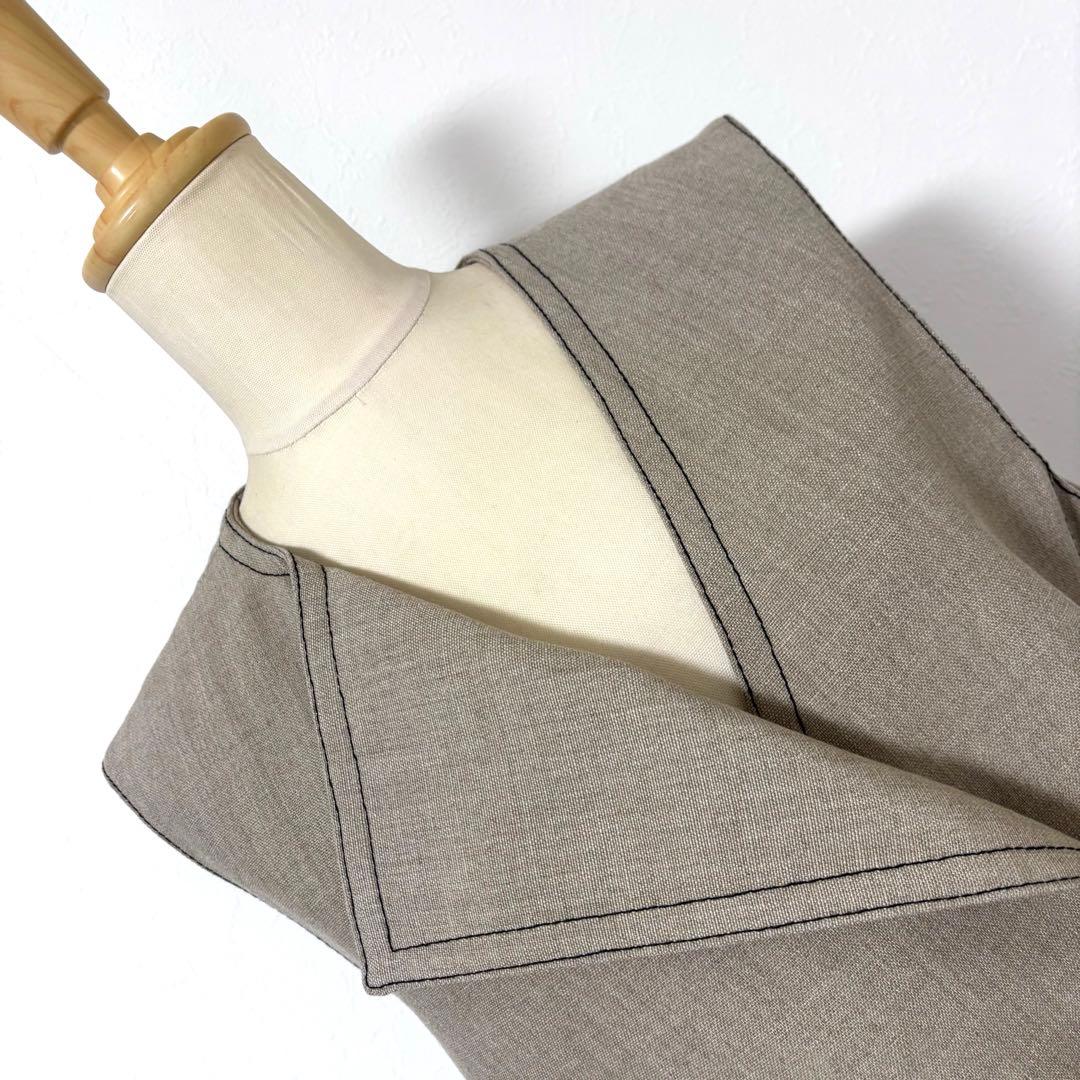 25SS 完売品 グレースコンチネンタル アシンメトリーカラーワンピース ジレ