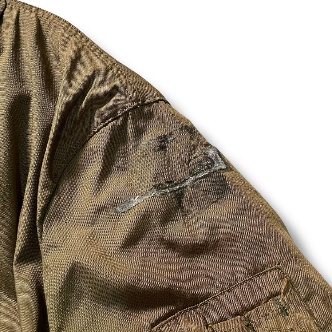 80s 米軍 実物 CVC タンカースジャケット M-R フライトジャケット
