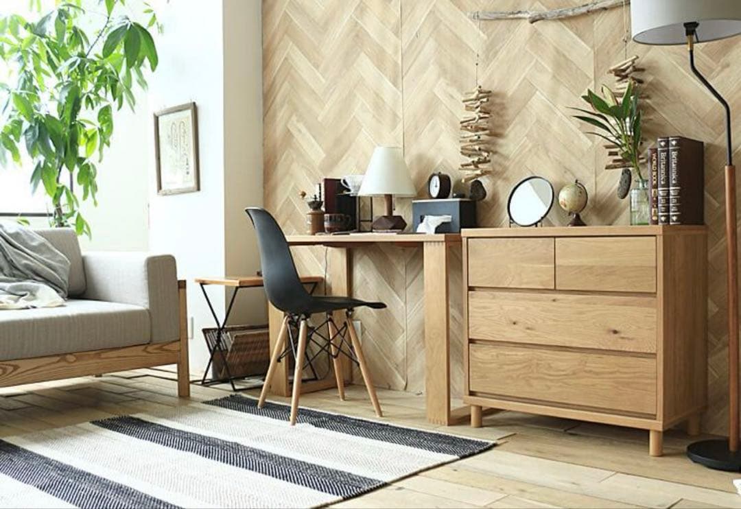 日本製 OCTA オクタ ローチェスト 幅約75センチ 北欧調