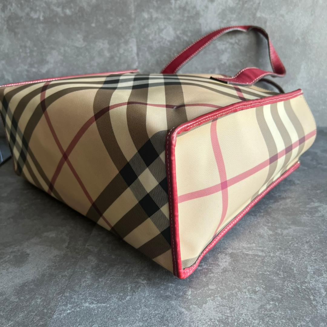 ⭐️BURBERRY⭐️バーバリー トートバッグ ノバチェック レッド