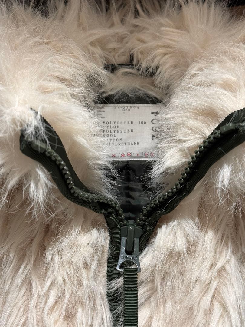 sacai ファー ジャケット MA-1 サイズ1