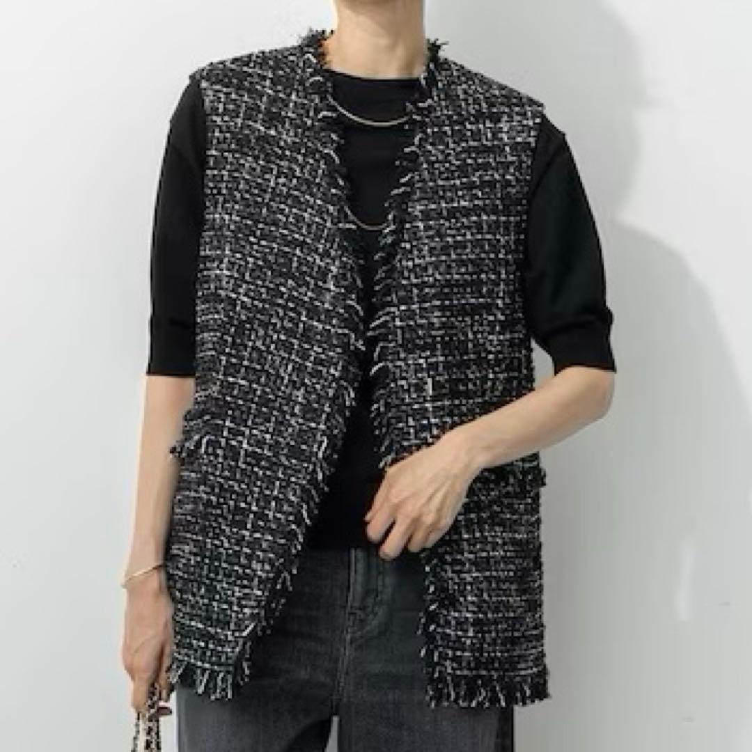 【23区S】GIOLICA オータム ツイード ジレ