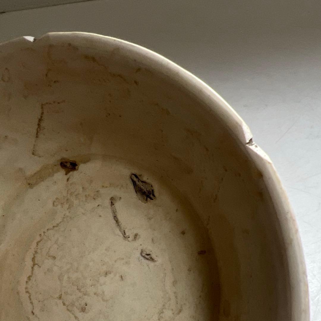 中国宋時代　白磁輪花鉢　口径13.7㎝　東Y8-0123☆2Fタサチ