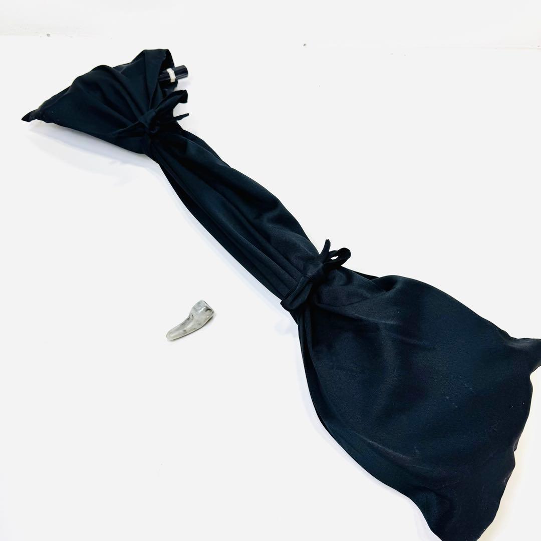 【美品】沖縄三線 人工皮 三味線 合皮 ヘビ皮柄 ケース付属 爪付き