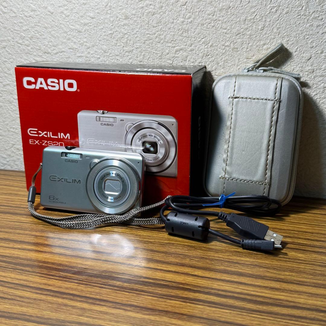 CASIO EXILIM EX-ZS20 デジカメ シルバー 箱 ケース付き
